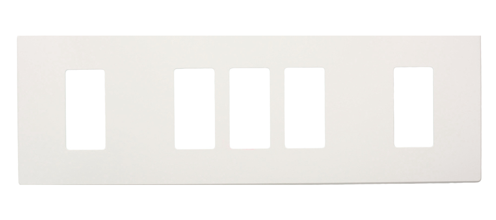 Renoir II Wall Plate For Use With 3 Narrow 2 Wide Dimers Standard Fins Removed - White
