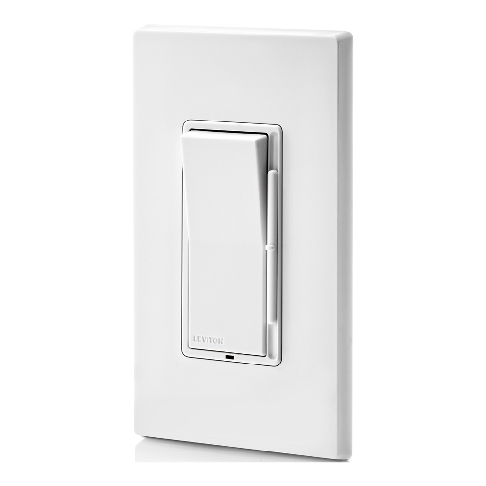 Universal Decora Dimmable LED. CFL. MLV and Incandescent Rocker- Slide Dimmer. 1000 W-120 VAC Incandescent. 1000VA-120VAC MLV. 450W-120VAC Dimmable LED and CFL. 60Hz. Single Pole or 3-Way - White. Ivory And Light Almond