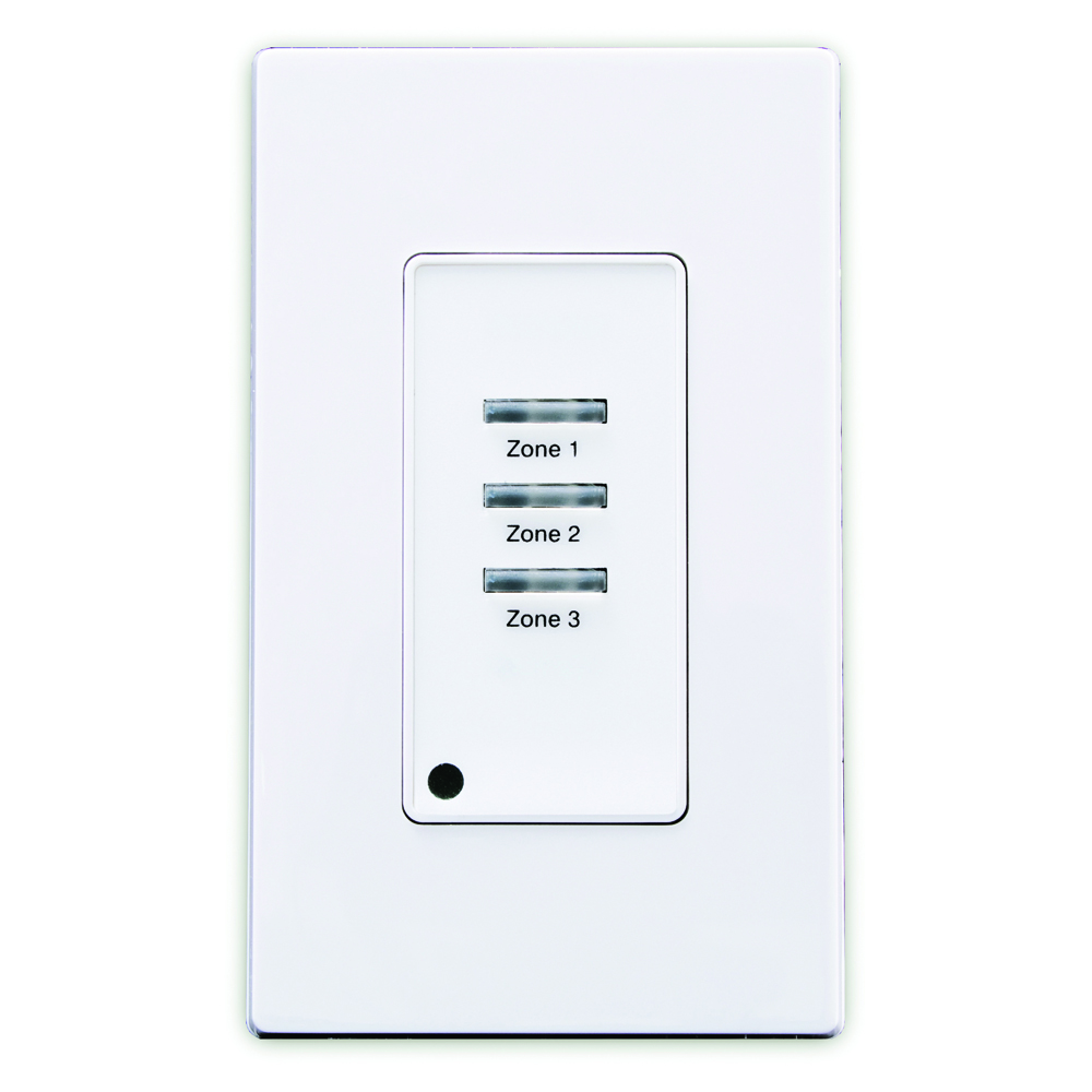 Low Voltage Pushbutton Station. 3 Button-On/Off. 1 Gang - White