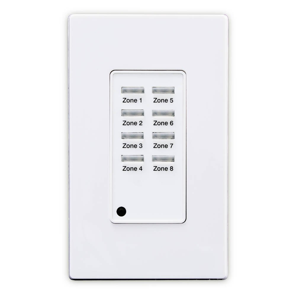 Low Voltage Pushbutton Station. 8 Button-On/Off. 1 Gang - White