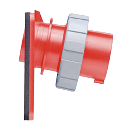 20 Amp. 480 Volt. 2P/3W. Inlet North American Pin And Sleeve Inlet. Industrial Grade. IP67. Watertight - Red