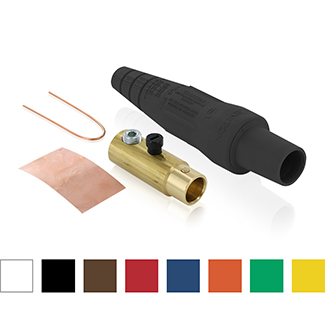 Female Plug, Contact & Insulator, Cam-Type, Detachable, Single Set Screw Termination, 2/0 - 4/0 AWG, 400 Amp Max, 16 Series Taper Nose, Type 3R 