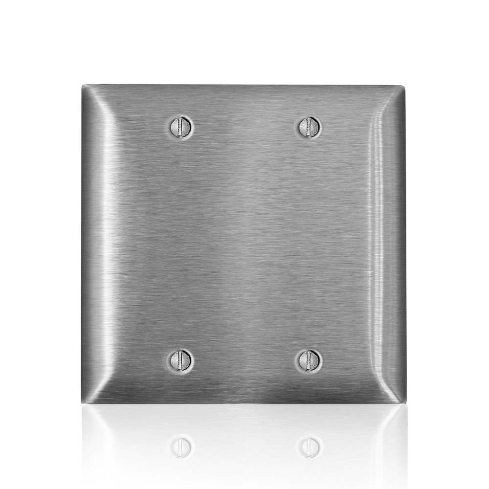 BLANK C-Series Decora/Decora Plus/GFCI Wallplate, Standard Size, 302/304 Stainless Steel
