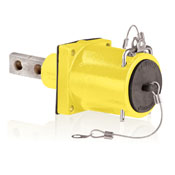 49 Series Rhino-Hide, Single Pole, Female Receptacle, Double Hole Bus Bar, 313MCM-777MCM Cable, 1000-Volt, 1135A, Yellow