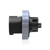 60 Amp, 347/600 Volt 3PY, IEC 309-1 & 309-2, 4P, 5W, Inlet North American Pin & Sleeve Receptacle, Industrial Grade, IP67, Watertight, - Black