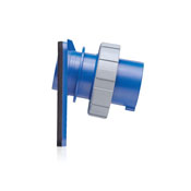 20 Amp, 250 Volt, IEC 309-1 & 309-2, 2P, 3W, Inlet North American Pin & Sleeve Receptacle, Industrial Grade, IP67, Watertight - Blue