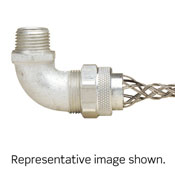 1/2-Inch, 90-Degree, Male, Aluminum Body, Deluxe Cord Sealing Strain-Relief, .500, .625 Cord Range