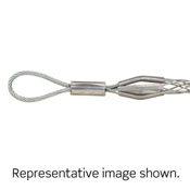 Product image for Leviton L8515 1.25 - 1.49 Inch Wire Range Flexible Rope Eye Closed Mesh Single Weave Light Duty Pulling Wire Mesh Grip