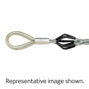 Bale Eye, Closed Mesh. Single/Double Weave, Medium Duty, Pulling Wire Mesh Grip, .370 to .490 Cable Diameter, Standard Length