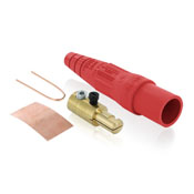 Product image for Leviton 16D23-R Contact and Insulator Cam-Type Red Taper Nose Male Plug