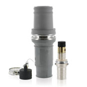 Rhino-Hide 49 Series Single Pole Male Connector, Industrial Grade, Crimped, 444 MCM Cable, Gray