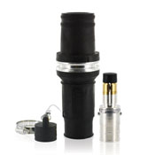 Complete Male Plug (Insulator, Male Contact, & Dust Cap), Crimped, 777 MCM Cable, 1135Amp Max., 1000Volt, 49 Series, Industrial Grade, Rhino-Hide Single Pole Connector - BLACK