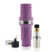 49 Series Rhino-Hide Single Pole Male Connector, Contact, Insulator and Dust Cap, Crimped, 777 MCM Cable, 1000-Volt, 1135A, Purple