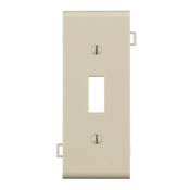 Toggle Switch Opening Thermoplastic Nylon Sectional Wallplate for Multi-Gang Installations, Light Almond