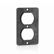 Coverplate, Standard, Single-Gang, Thermoplastic, Duplex Receptacle, Black