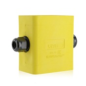 Portable Outlet Box, Single-Gang, Extra Deep Feed-Thru Style, Cable Diameter 0.230-Inch 0.546-Inch, Yellow