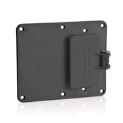 2-Gang 1-GFCI, Weather-Resistant Flip-Lid, 1-Blank Coverplate, Black