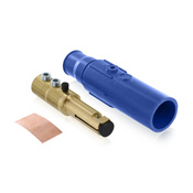 Male, Plug, Complete, Detachable, 17 Series Taper Nose, Industrial Grade, Cam-Type Connector, Blue
