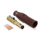 Male, Plug, Complete, Detachable, 17 Series Taper Nose, Industrial Grade, Cam-Type Connector, Brown