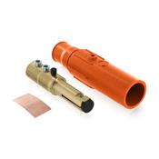 Male, Plug, Complete, Detachable, 17 Series Taper Nose, Industrial Grade, Cam-Type Connector, Orange