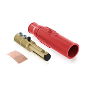 Male, Plug, Complete, Detachable, 17 Series Taper Nose, Industrial Grade, Cam-Type Connector, Red