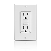 SmartlockPro Outlet Branch Circuit Arc-Fault Circuit Interrupter Receptacle 15-Amp 120-volt Light Almond