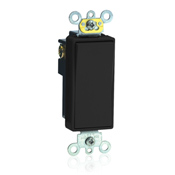 20-Amp 120/277-Volt Decora Plus Rocker Single-Pole AC Quiet Switch, Black