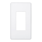 Wallplate for Renoir II Architectural Wall Box Dimmer, Fins Left On, 1 Narrow Dimmer Supported, Ivory