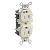 15 Amp, 125 Volt, Modular Duplex Receptacle, Slim Hospital Grade, Light Almond