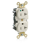 20 Amp, 125 Volt, Modular Duplex Receptacle, Hospital Grade, Light Almond