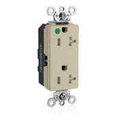 20 Amp, 125 Volt, Modular Receptacle, Decora Plus, Tamper Resistant, Hospital Grade, Ivory