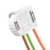 600V. 2-pole 3-wire. 90 Degree Angled Modular Wire Lead Assembly With 12 Gauge- Xhhw-2 90 Deg C. 36 Inch Stranded Wire Leads. 20A-125V Max. Ul Listed. Culus/nom Certified. Color Coded. Orange Is Hot. Neutral Is Brown. Ground Is Green. Use Only With Leviton Catalog M Series Modular Receptacles. - White