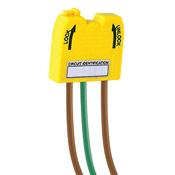 20 Amp 347V AC Max Wiring Module for Lev-Lok Single Pole Toggle Switches 3 Wire Black 6 inch Stranded Wire Leads - YELLOW