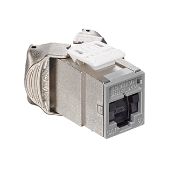 Atlas-X1 Cat 6 Shielded QuickPort Connector with Shutters, Grey