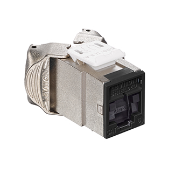 Atlas-X1 Cat 6 Shielded QuickPort Connector with Shutters, Black