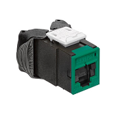 Atlas-X1 Cat 6A UTP QuickPort Connector with Shutters, Green