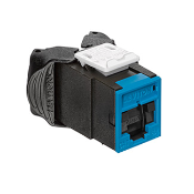 Atlas-X1 Cat 6A UTP QuickPort Connector with Shutters, Blue