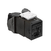 Atlas-X1 Cat 6A UTP QuickPort Connector with Shutters, Black