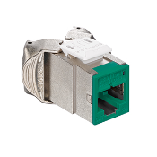 Atlas-X1 Cat 6A Shielded QuickPort Connector, Component-Rated, Green