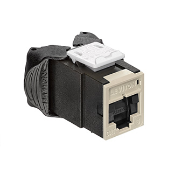 Atlas-X1 Cat 6 UTP QuickPort Connector with Shutters, Light Almond