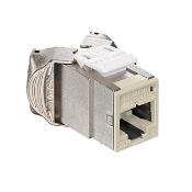 Atlas-X1 Cat 6 Shielded QuickPort Connector, Light Almond