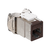 Atlas-X1 Cat 6 Shielded QuickPort Connector, Brown