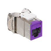 Atlas-X1 Cat 6 Shielded QuickPort Connector with Shutters, Purple