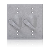 2-Gang Weatherproof Cover for Toggle Switches, Metallic Enclosure, Flat Lid, Includes Weatherproof Cover, Weatherproof Gasket and Mounting Screws, 2-Year Limited Warranty - Gray