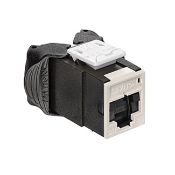Atlas-X1 Cat 6A UTP QuickPort Connector with Shutters, Ivory