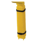Square Convoluted Tube, 30mm dia, 350mm Length, Yellow (use with 2x2 Side Drop-Off Kit)