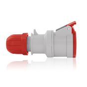 16 Amp, 380-415 Volt, 2P+E (2P, 3W), Clock Position 9, IEC/EN 60309-1 & 60309-2, International Configuration Connector, Industrial Grade, IP44, Splashproof - RED