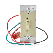 Preset Toggle Slide Quiet 3 Speed Fan Control Single Pole/3-Way, 1.5 Amp-120VAC, (2) Mounting Screws Mounted To Strap With Retaining Washer, No Locator Light, Ivory.