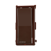 Decora Digital Switch Color Conversion Kit. Snap-on White Frame With Rocker No Locator Light- Brown
