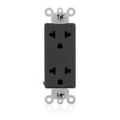 15 Amp, 125 Volt, Decora Universal Duplex Receptacle, 2 Pole, 3 Wire, Back and Side Wired, Black